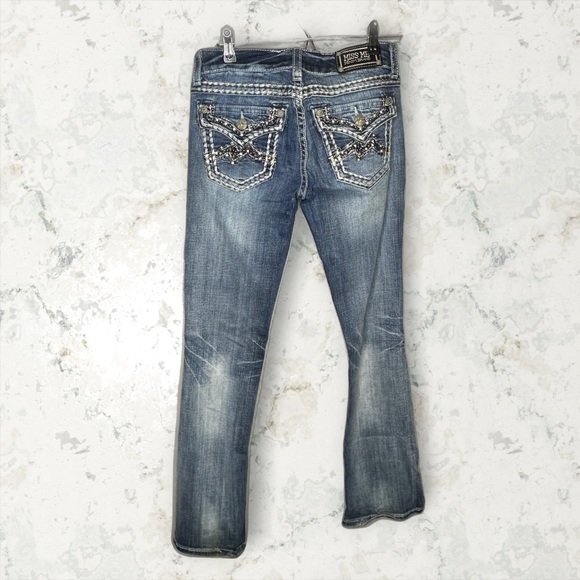 Y2K Miss Me Jeweled Studded Bootcut Jean - Picture 3 of 9